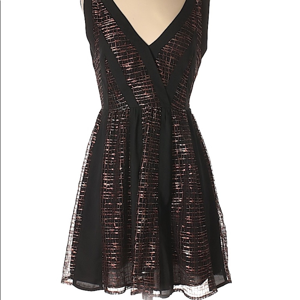 Black and gold cocktail dress